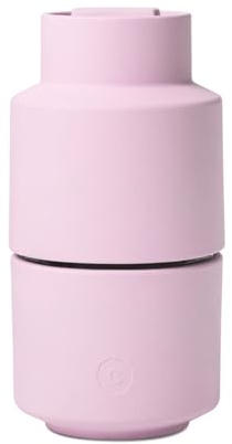 Crushgrind Billund Macinaspezie con meccanismo in ceramica rosa, macinasale e macinacaffè con grado di macinatura regolabile per sale grosso | macina erbe in materiali di alta qualità e sostenibili