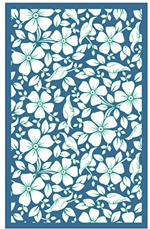 LLLmhuaa Kit d'impression sérigraphique lavable réutilisable Pochoirs de transfert pour peinture sur argile bijoux décor fleur sérigraphie kit de gaufrage de bijoux