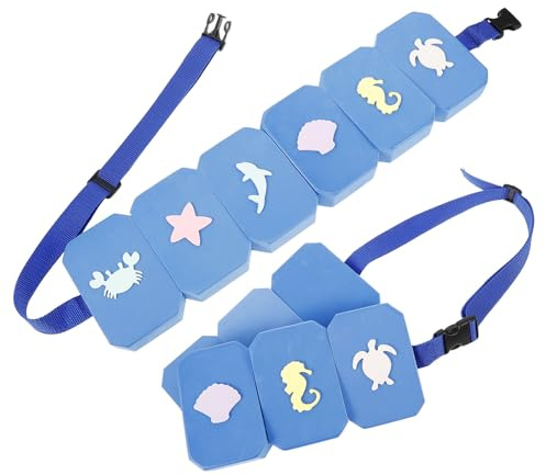 Yardwe Ceinture de Flottaison de Natation en EVA 2 Pièces Ajustable Boucle à Dégagement Rapide Flottabilité en 6 Sections Équipement d'Entraînement pour Piscine Sécurité pour Adultes