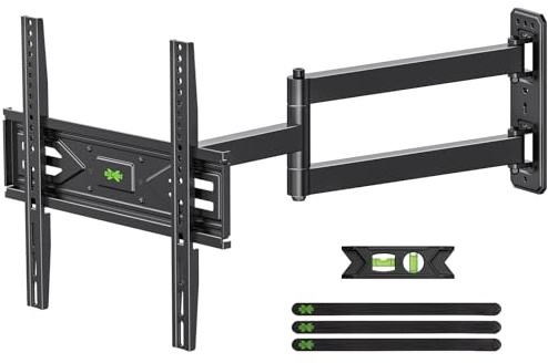 USX MOUNT Corner TV Wall Mount with 31.22 Long Arm for 26-65 Inch TVs up to 80 lbs, Full Motion TV Wall Mount Bracket with Swivel and Tilt, Max VESA 400x400mm fit Most 32 40 42 43 50 55 60 65 TVs