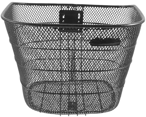 NOLITOY Cesta Metálica para Bicicleta Gran Capacidad, Resistente al Desgaste, Cesta para Manillar Delantera Práctica, Accesorio Desmontable Adecuado para Ciclismo y Transporte Urbano