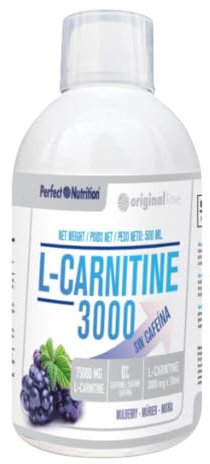 Perfect nutrition L-Carnitine 3000, sin Cafeína, Mora - 500 ml
