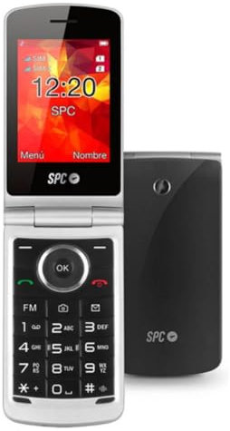 SPC Opal - Teléfono móvil de Tapa con Gran Pantalla, Letras y Teclas Grandes, Volumen Extra Alto, fácil de Usar, configuración remota, Radio FM, Agenda, Color Negro