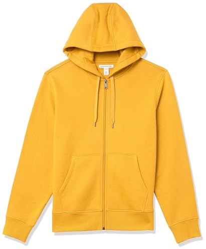 Amazon Essentials Men's Fleecetröja med hel dragkedja (finns i Big & Tall), Guld, L