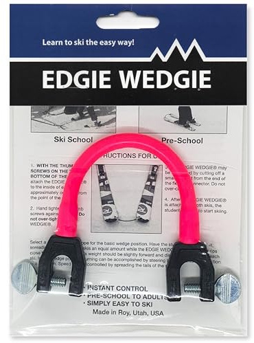 Edgie Wedgie - The Original Kids Ski Tip Connector (Pink)