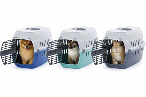 Flamingo Transportbox für kleine Hunde und Katzen – 32 x 49 x 29,5 cm – 3 Farben (Keine Farbauswahl möglich)