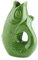 Gift Company Vase Monsieur Carafon S, Dekovase in Fisch-Form, Steingut, Green Bay, 25 cm, 1087403008