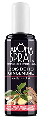 AROMASPRAY® - Spray d'Ambiance - Aromathérapie - Bois de Hô Gingembre - Vivifiant Épicé - Huiles Essentielles 100% pures et naturelles - 100 ml