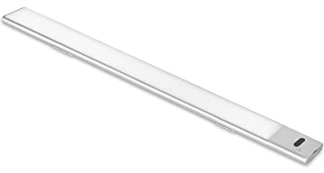 Emuca - Kaus LED-lampa uppladdningsbart via USB och med strömbrytare, L400 mm, mattanodiserad, plast och aluminium