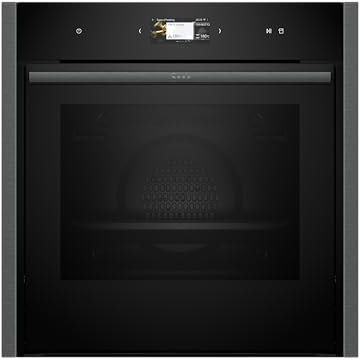 NEFF N90 B64VS71G0B Slie and Hide Single Oven with CircoTherm, Steam Boost, 4.1 Full Touch Display, Pyrolytic Self Cleaning, Soft Open and Close, Integrated, 60 x 60cm