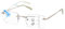 Amorays Progressive Multifokal Lesebrille für Herren und Damen, Modern Ohne Rahmen Lesebrillen mit Anti-Blaulicht DJ6001(Silber，+2.00