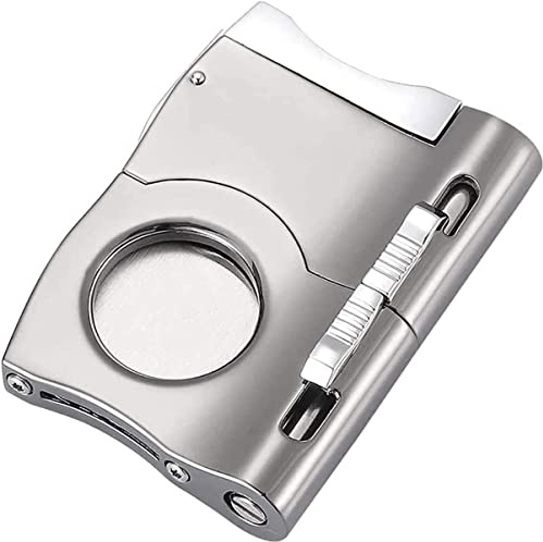ESHINEDE Coupe-cigares, Accessoires de cigares Guillotine Lames en Acier Inoxydable, Ciseaux Pointus Coupe-cigares, Coffret Cadeau cigares for Hommes Cadeaux d'anniversaire