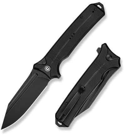 CIVIVI Neurohaptic Pocket Knife for EDC, Folding Knife with 3.74'' Nitro-V Blade G10 Handle, Reversible Clip, Gift for Men Women C23080-1