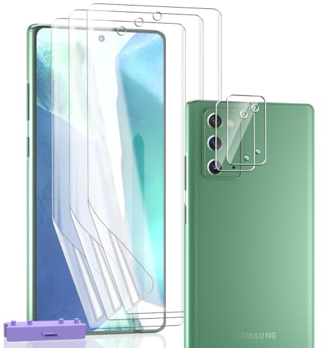 Zerrshoo Schutzfolie für Samsung Galaxy Note 20, mit Flexibilität TPU Folie 3 Stück und Kamera Panzer Schutz Glas 2 Stück, Weiche Displayfolie für Galaxy Note 20, Anti-Kratzer HD Klar