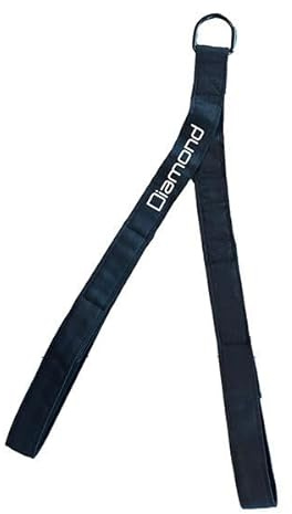 Diamond 【Triceps Band a Doppia Impugnatura Cinghie Bicipiti/Tricipiti per Cavi – Nylon+Neoprene Antiscivolo, Anello in Acciaio, 200 kg, 75×5 cm – Accessorio LAT Machine/Puleggia