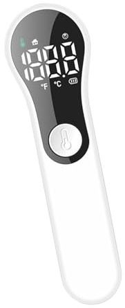 Thermomètre Frontal | Thermomètre Infrarouge,Appareil de Mesure Numérique Sans Contact avec Mode Front et Objets 2 en 1 pour Usage Domestique