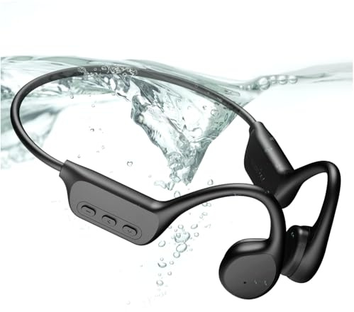 Relxhome Cuffie a Conduzione Ossea, Cuffie per Nuoto, Memoria MP3 da 32GB, Cuffie Open-Ear Bluetooth 5.4, Impermeabilità IPX8, 10 Ore di Autonomia, Per Nuoto e Corsa