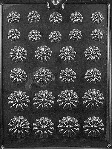 Grandmama's Goodies F106 Daisy Flower Assortment Chocolate Candy Soap Mold with Exclusive Molding Instructions