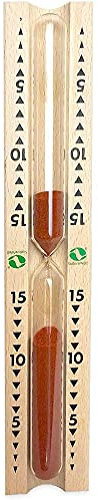 SudoreWell® Sauna Sanduhr Exklusiv 15 Minuten mit hellrotem Sand