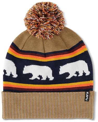 KAVU Herschel Pom Beanie Knit Ski Cap - Snow Bear
