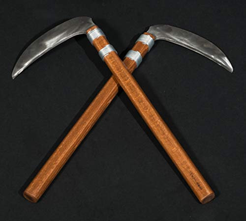 Kamikaze Kama Professional Kobudo Eiche mit Klingen aus Edelstahl, ein Paar (M (36 cm)