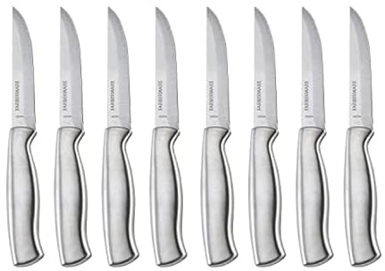 Farberware Stainless Steel Steak Knife Set, 8-Piece, Stainless Steel