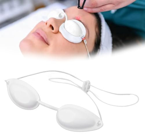 Uadme Laserschutz Brille, Infrarot Brille, Schutzbrille für Schönheitsklinik Schönheitsinstrument, TPU-Sicherheit, IPL Schutzbrille für den Heimsalon Sonnenbaden Schönheit, Weiß