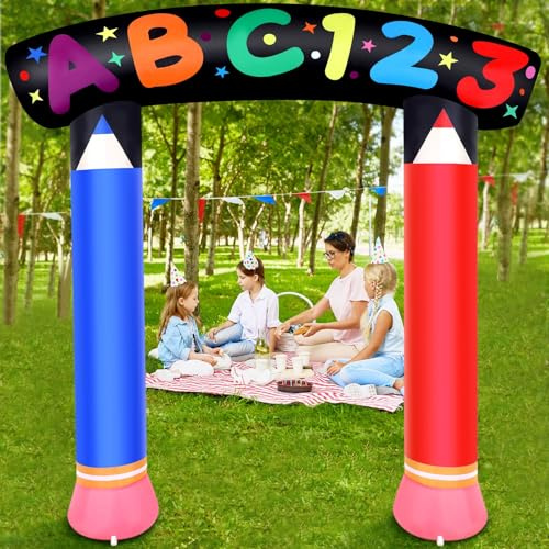 Gemscream 6.83 ft Kindergarten Graduation Arch Preschool Graduation Decorations 2026 Colorful Inflatable Arch with Blower and Built in LEDs for School Prom Party Indoor, Outdoor, Lawn, Garden Decor
