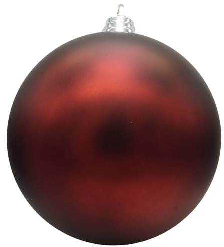 Annastore Weihnachtskugeln groß für den Außenbereich, Christbaumkugeln zur Dekoration, Christbaumschmuck wetterfest 20-25 oder 30 cm (Bordeaux matt, Ø 25 cm)