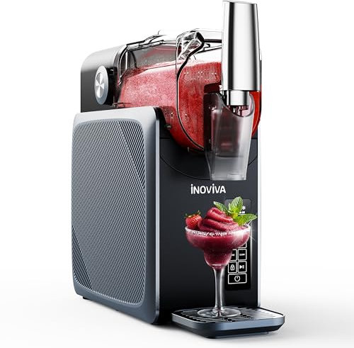 INOVIVA Machine à slushies, milkshakes et frappés, 2,6 l, sans glace, 5 modes, auto-nettoyage