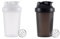 Shaker à Protéines,Protein Shaker,400ML Bouteille Shaker Protéines,﻿bouteille Shaker Pour Poudre De Protéine,Avec Boule Mélangeuse En Acier Inoxydable,Pour Fitness/Sport/Gym,Noir+Blanc,2 Pièces