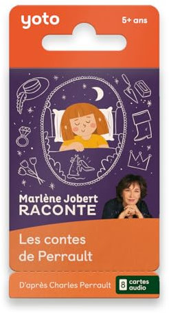 Yoto Marlène Jobert cuenta… Los cuentos de Perrault, Libro de Audio para Niños en francés, para escuchar en narradora de noche Caja de historias Yoto Player y Mini, Primeros cuentos 5 a 10 Años