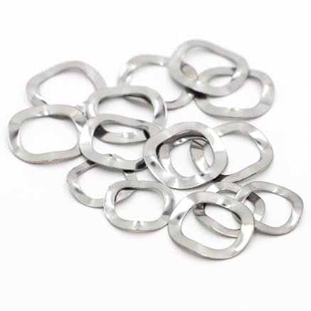 KSeSii Rondelles ondulées à ressort en acier inoxydable 304 A2 rondelles à trois vagues rondelle à ressort joint de Type crête for arbres de roulement(M3 x 6 x 0.3,10Pcs)
