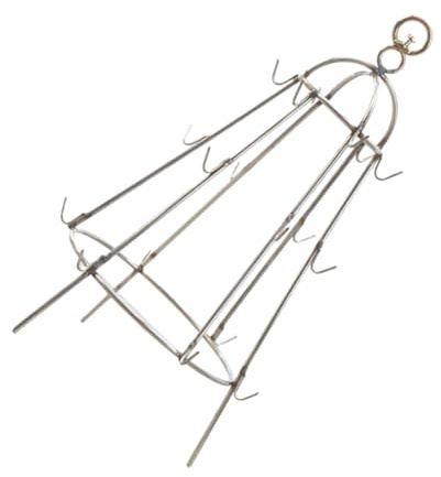 BESTonZON Support Suspendu pour Barbecue en Acier Inoxydable avec Crochet Petit Modèle Rack de Cuisson Polyvalent pour Grillades en Plein Air