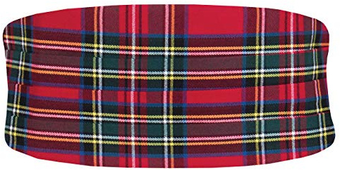 Dobell Mens Red Tartan Cummerbund
