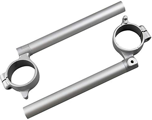Mallofusa Motorcycle Clip On Handlebars Fork Tube Replacement Compatible for SUZUKI GSXR 600/750 K6 2006 2007 2008 2009 2010 Silver 1 Pair