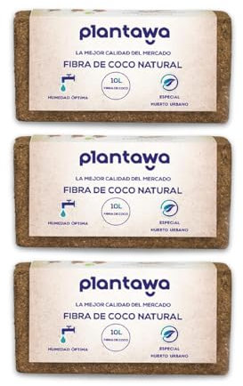 PLANTAWA Fibre De Coco 3 X 10L | Fibre De Coco De Haute Qualité pour Les Plantes | Retient L'Humidité Et Les Nutriments. Idéal pour L'Enracinement Et La Germination Grâce À Sa Capacité D'Aération