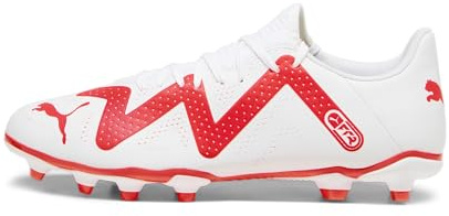 Puma Homme Future Play FG/AG Chaussure de Football, Orchidée de feu Blanche, 44 EU