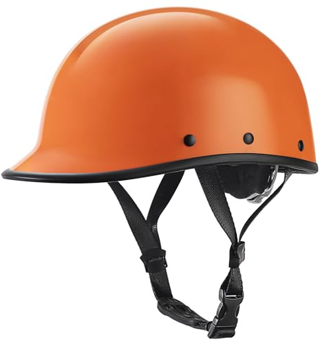 ipoob Reevas Adult Whitewater Kayaking Rafting SUP Surfing Waterskiing Helmet (Glossy Orange, Medium)