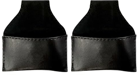 Flylin Billiard Chalk Bag 2Pcs, Black PU Leather Pouch