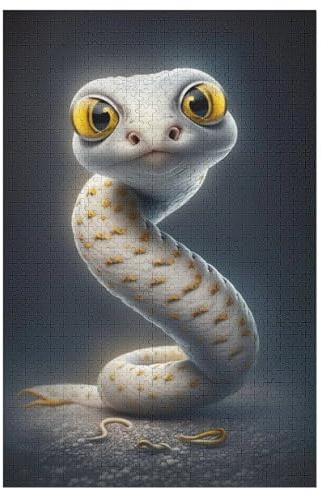 Puzzles 1000 Pièces Adultes, Puzzle De Jeu, Serpent Planche De Bois, Excellent Cadeau pour Enfants （78×53cm）