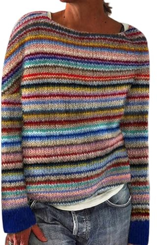 Generico Maglia Cashmere Donna Dolcevita Donna Manica Lunga Ciniglia Maglie Lungo Sottile Sweater Termico Norvegesi Taglie Forti Lunghi Tops Pullover Maglioncini Abbigliamento 2#Blu M