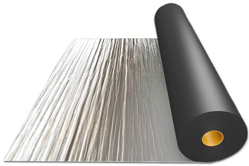 Genérico Tela Asfaltica Autoadhesiva para Tejado, Cinta de Selladora de Aluminio Impermeable, Banda de Butilo de Reparación para Piscinas Tuberías(40x100cm)