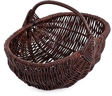 e-wicker24 Alles aus Weide Korg av pilkorg, pilkorg, pilpåse för frukt och grönsaker, pilkruka