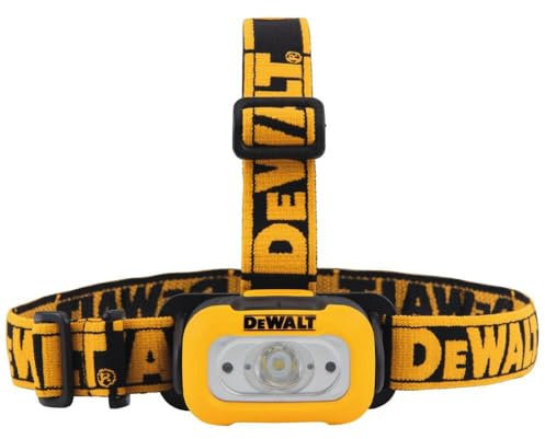 DEWALT Headlamp for Jobsite, 200 Lumen (DWHT81424), Yellow