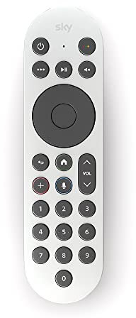 Sky Glass and Sky Stream TV Remote - Ceramic White