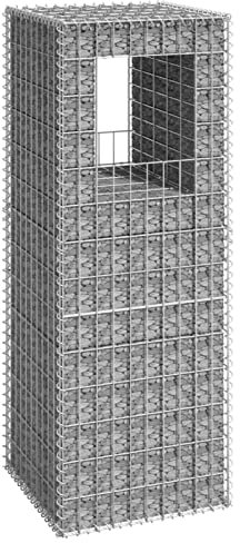 Susany Gabion Panier à Pierres Panier de Gabion Fer Gabion de Patio Jardin ou Terrasse 50x50x140 cm