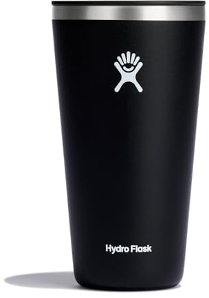 Hydro Flask All Around Tumbler Press-in Lid, Insulated Travel Mug, Stainless Steel Coffee Cup 28 Oz Black