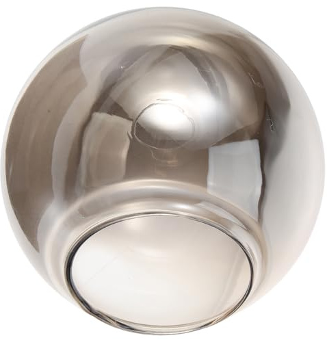 Ciieeo Smoke Gray Globe Glass Lampshade Replacement 5.91 Inch Diameter Pendant Light Cover with 2.76 Inch Mounting Hole for Indoor Lighting Fixtures