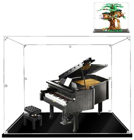 45x45x45cm 3mm Cube Vitrine Acrylique pour Lego Cabane-dans-l'arbre 21318 Piano 21323 Home Alone 21330 21332 10255,Grand Boîte de Présentation